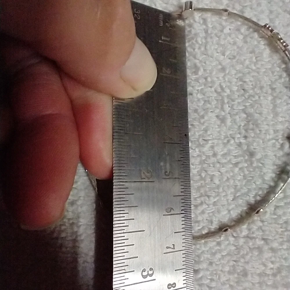 Wire bangle bracelet cz approx. 2.5 wide